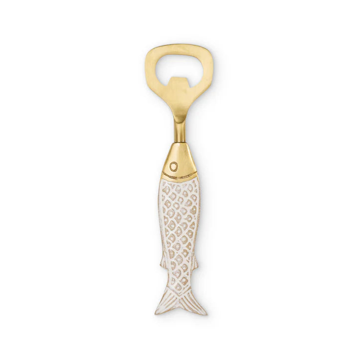 NEW Seychelles Brass Fish Bottle Opener