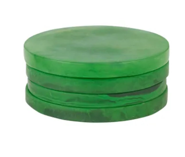Kip S/4 Resin Coasters 10cm Emerald
