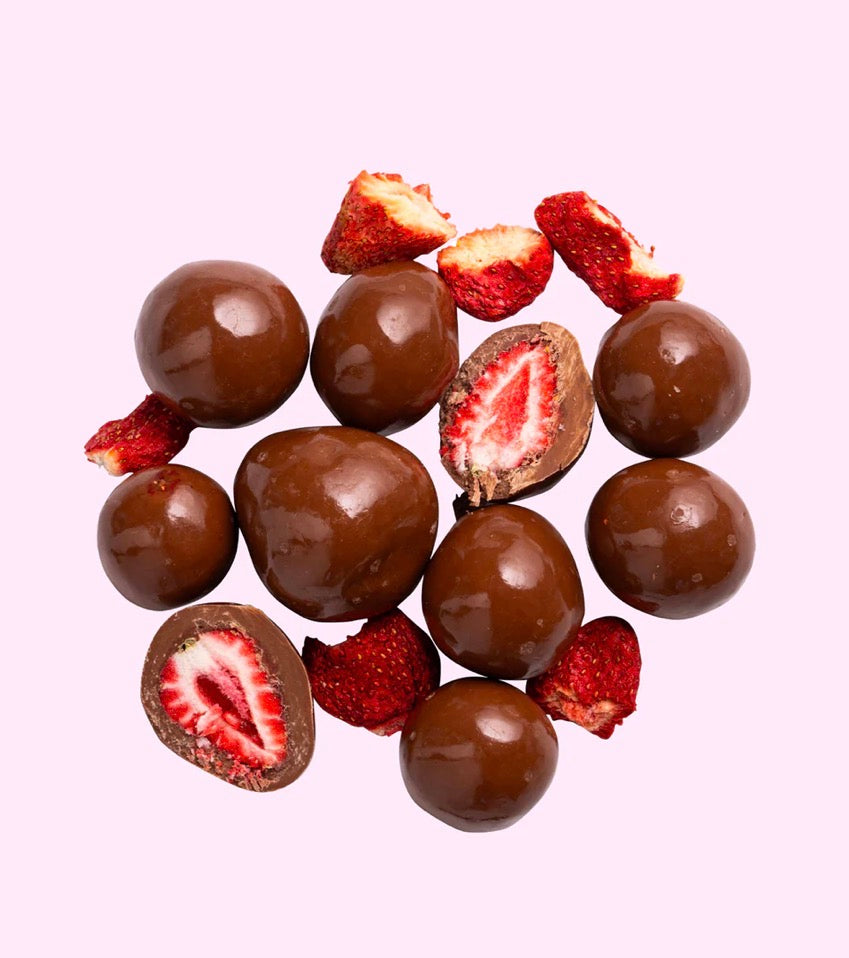 Milk Chocolate Coated Freeze Dried Strawberries