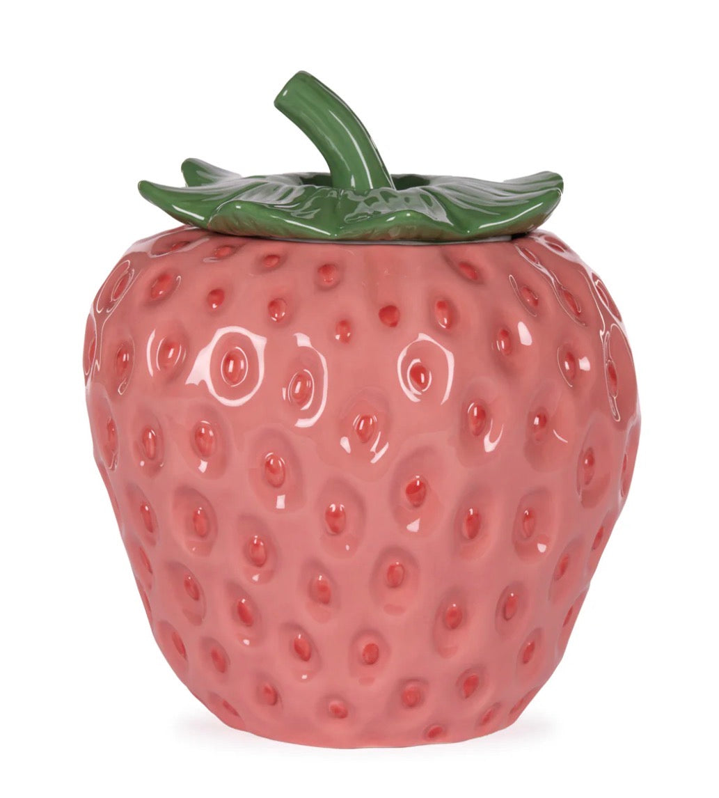 Pink Strawberry Cookie Jar