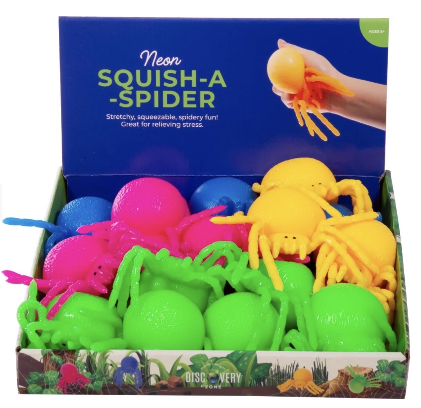 Discovery Zone Squish-A-Spider Neon