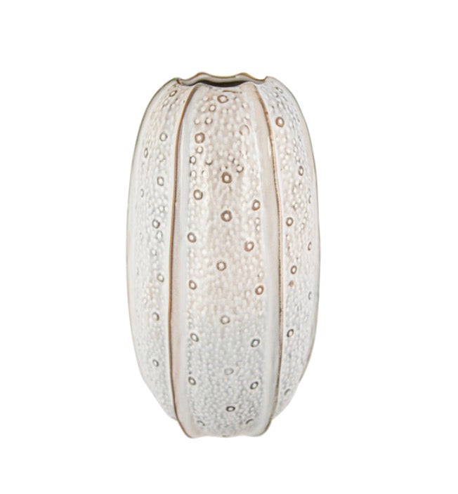 Clovelly Taupe Ceramic Urchin Vase LARGE