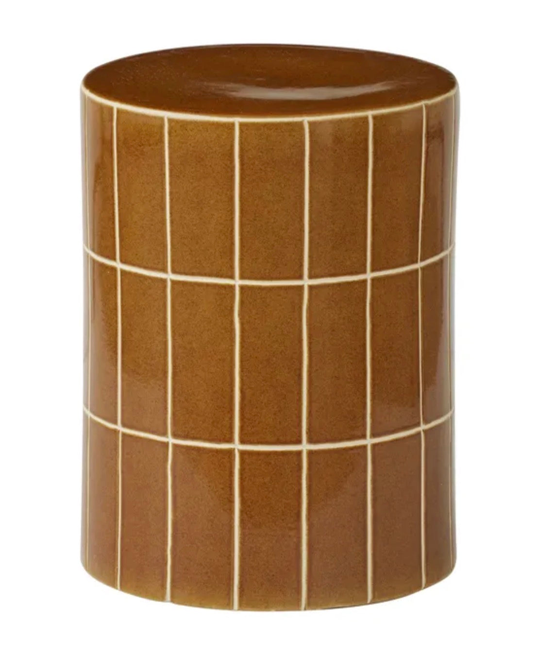 BOYD CERAMIC TILE STOOL 33X44CM TAN