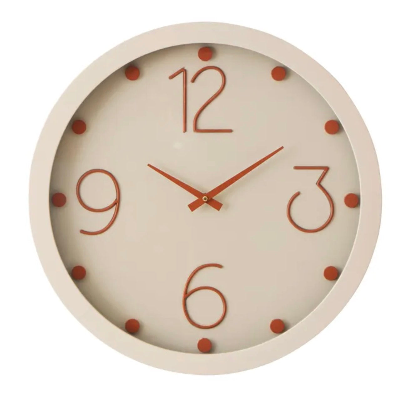 TIVOLI WOOD CLOCK 60CM IVORY/PEACH