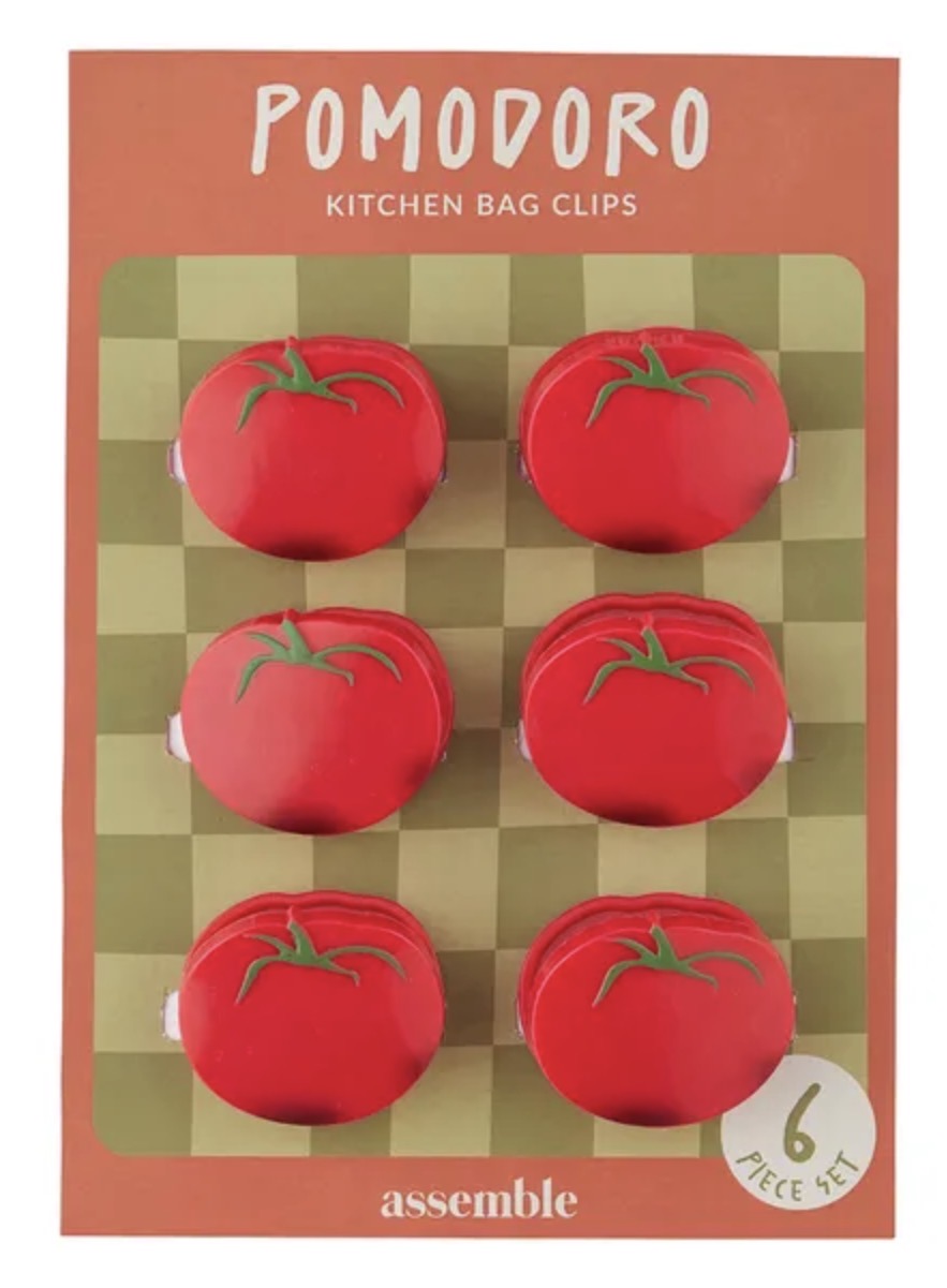 Pomodoro Bag Clips S/6 Red