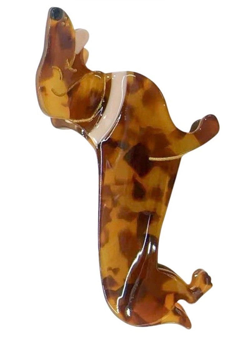 Sausage Dog Claw Clip Tortoiseshell