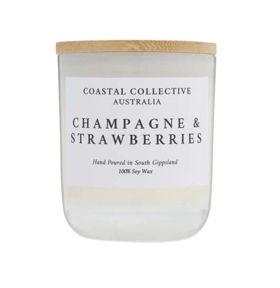 Champagne & Strawberries Large Candle
