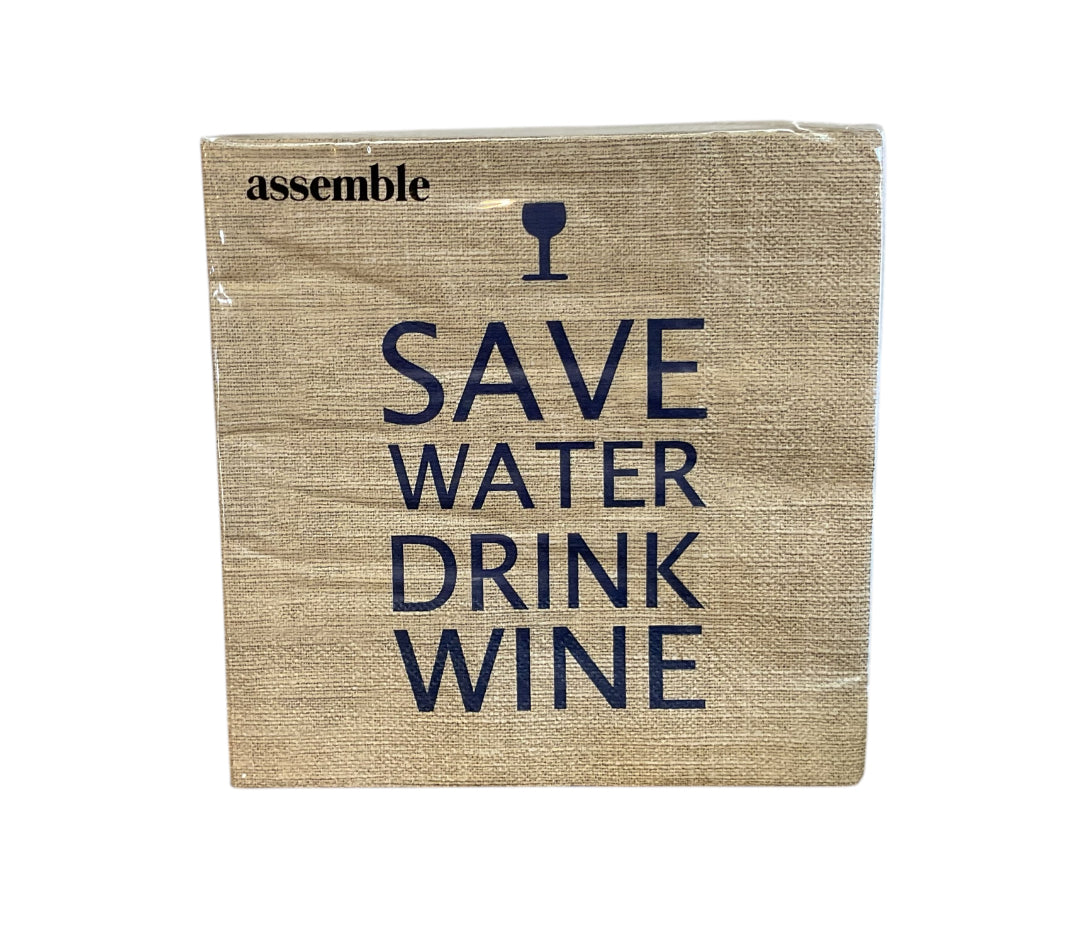 Save Water 20pck 3ply 33cm Napkin Taupe