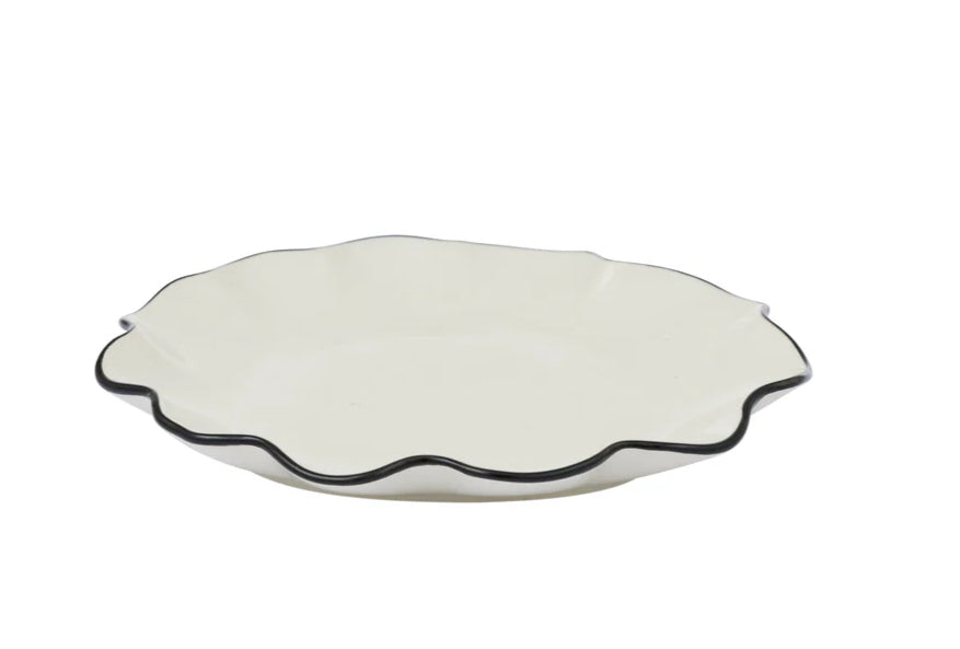 Winslow Ceramic Plate 14x2cm Ivory/Black