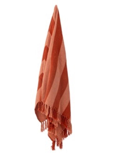 Frello Throw, Orange, Recycled cotton
