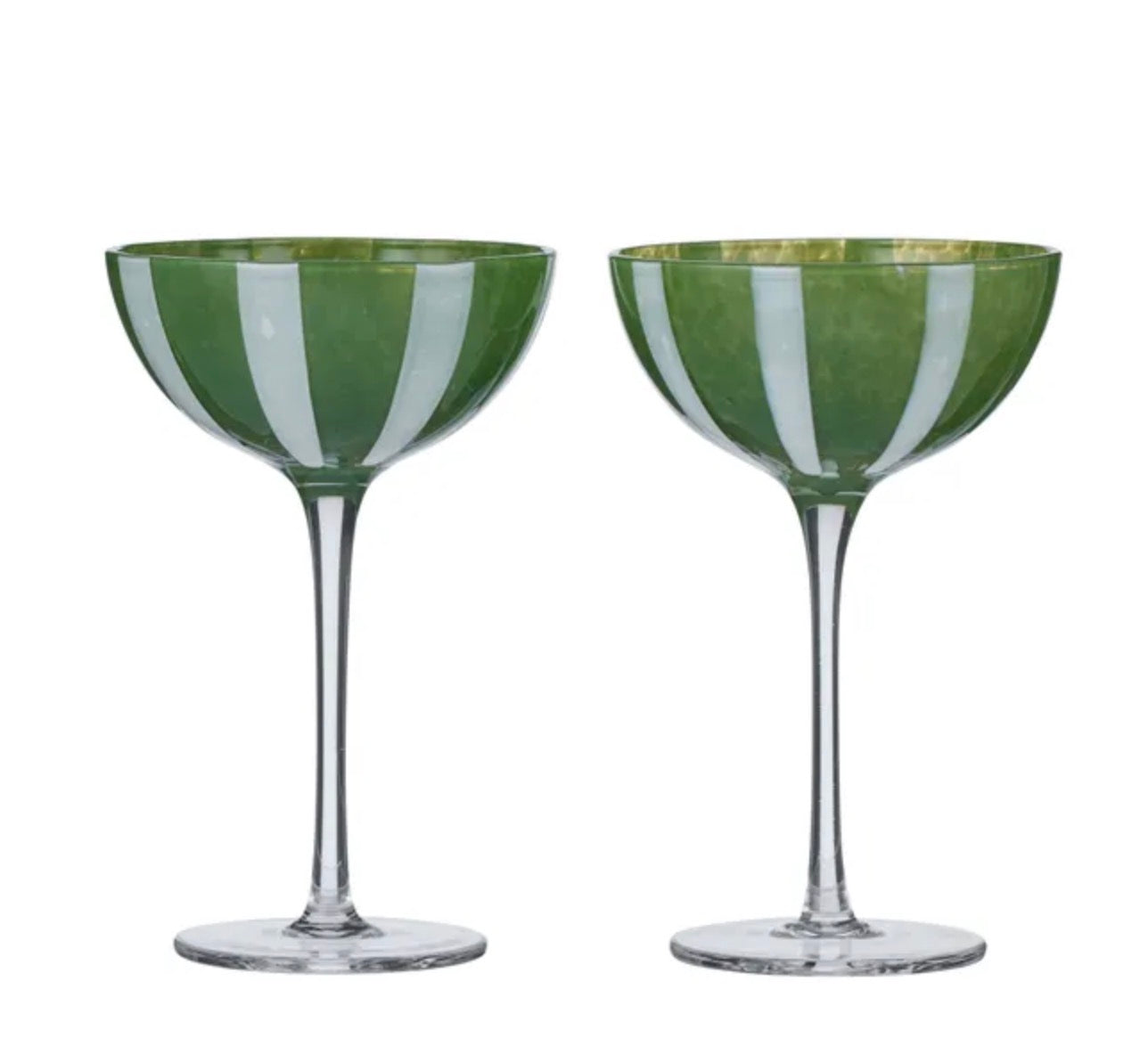 Aperitivo S/2 Coupe Glass 10x15.5cm Gr/l