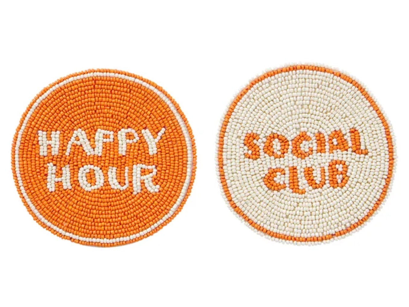 Social Club Beaded Coaster 10cm