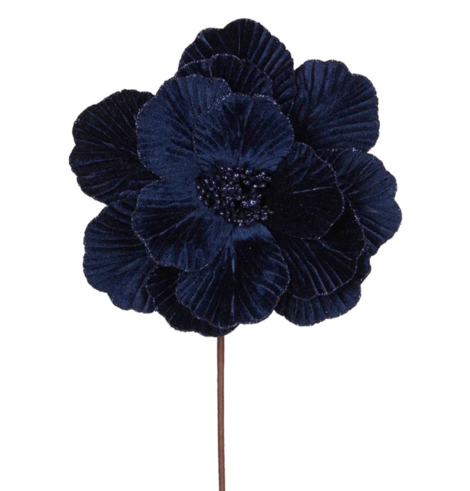 Midnight Simple Layered Velvet Flower