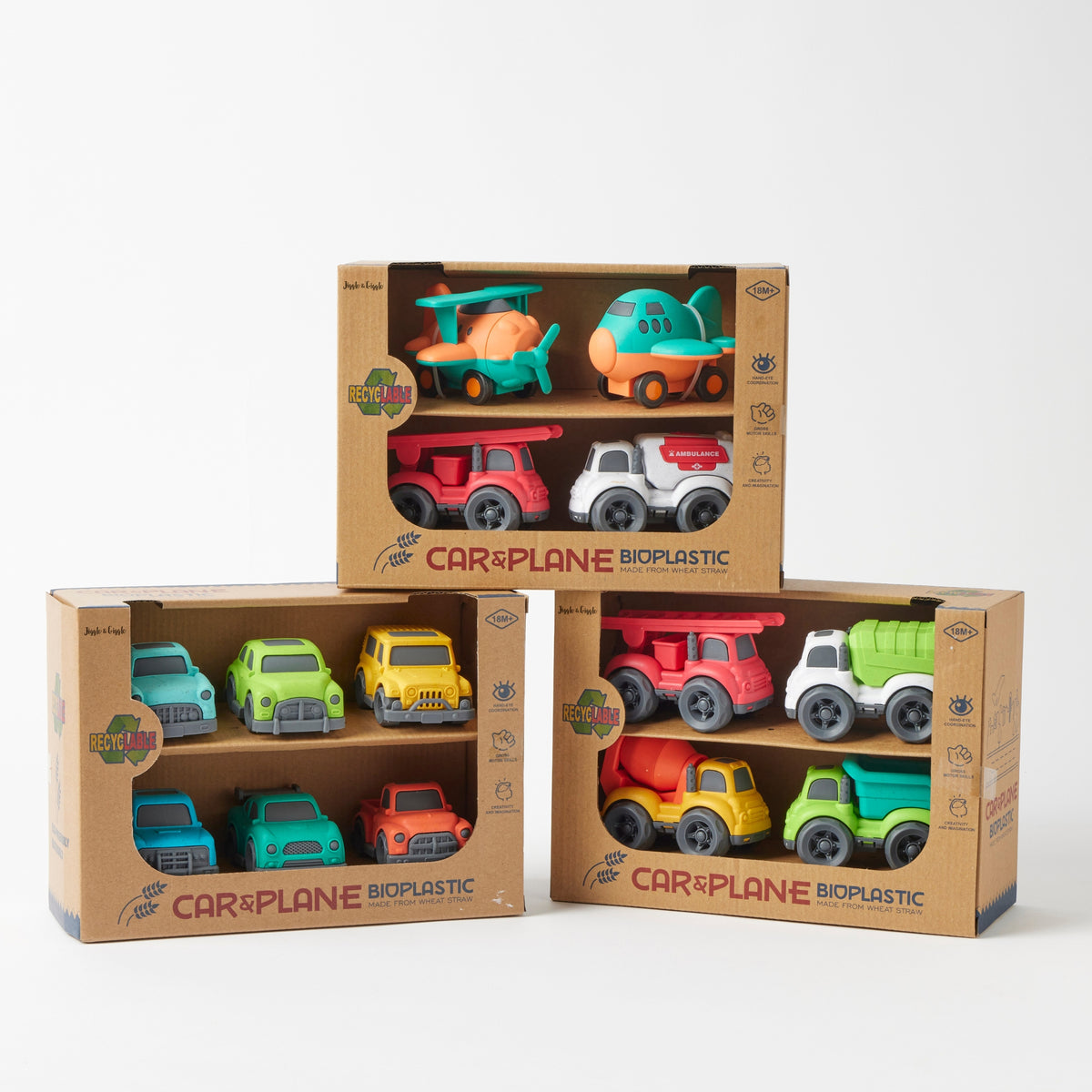 Jiggle & Giggle Bioplastic Car & Plane Set Asst Design