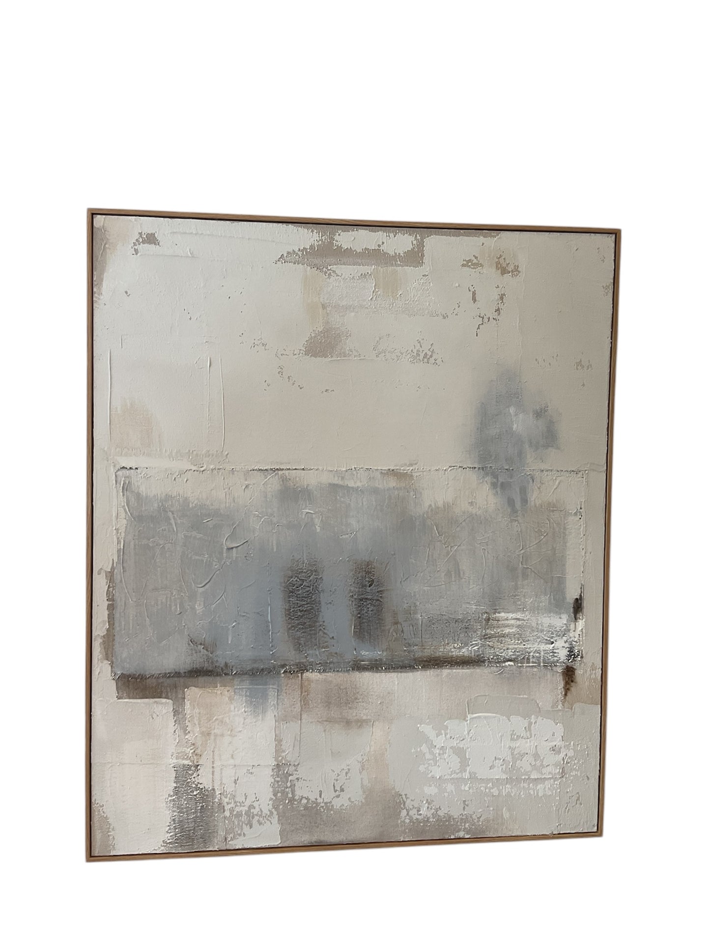 Rain Wht Frame Heavy Oil Paint 100x 120cm