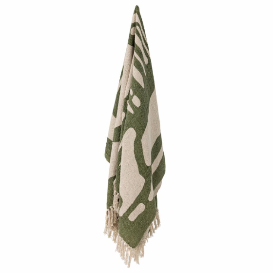 Dalmine Throw, Green, Recycled Cotton