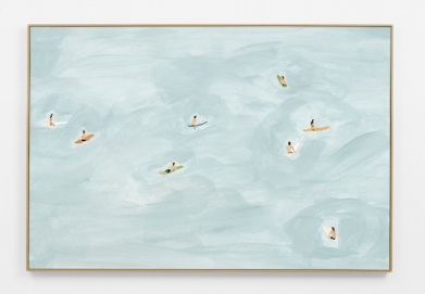 Surf Scene Blue Canvas 118x78