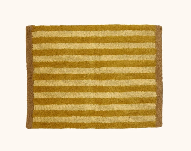 Stripe Bath Mat Mustard