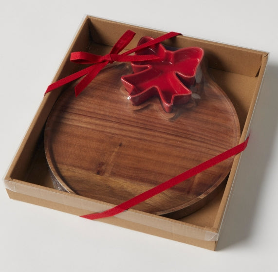 Bauble Serving Board with Condiment Bowl