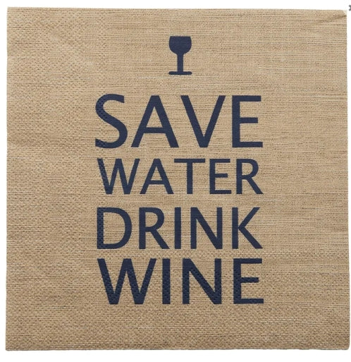 Save Water 20pck 3ply 33cm Napkin Taupe