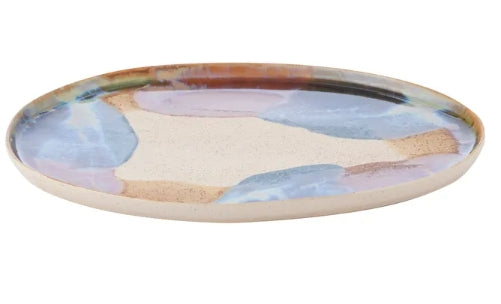 Biei Ceramic Platter 26x34.5cm Multi