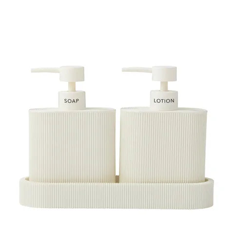 Sid S/2 Dispenser w Tray Ivory