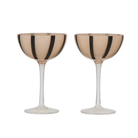 Aperitivo S/2 Coupe Glass 10x15.5cm Nd/B