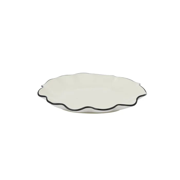 Winslow Ceramic Plate 19x2cm Ivory/Black