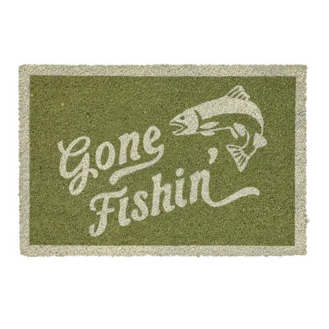 Gone Fishin' PVC Back Mat