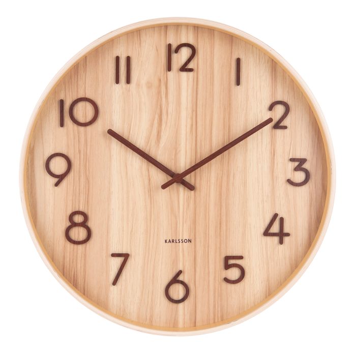 Karlsson Light Basswood Wall Clock Light Natural 60x60x6cm