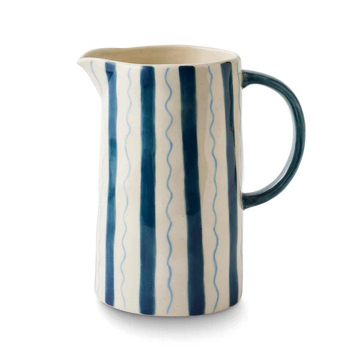 Piper Dark Blue Stripe jug