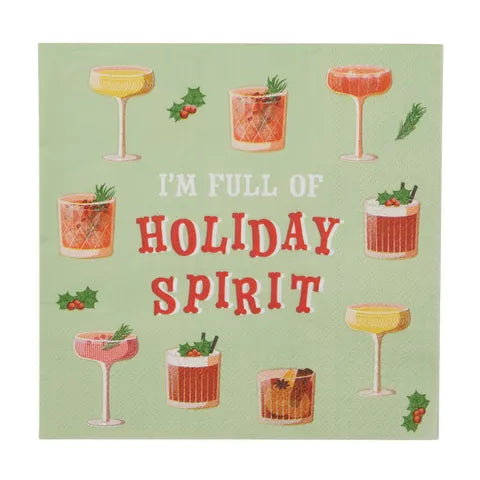 Xmas Cocktail 20pck Napkins