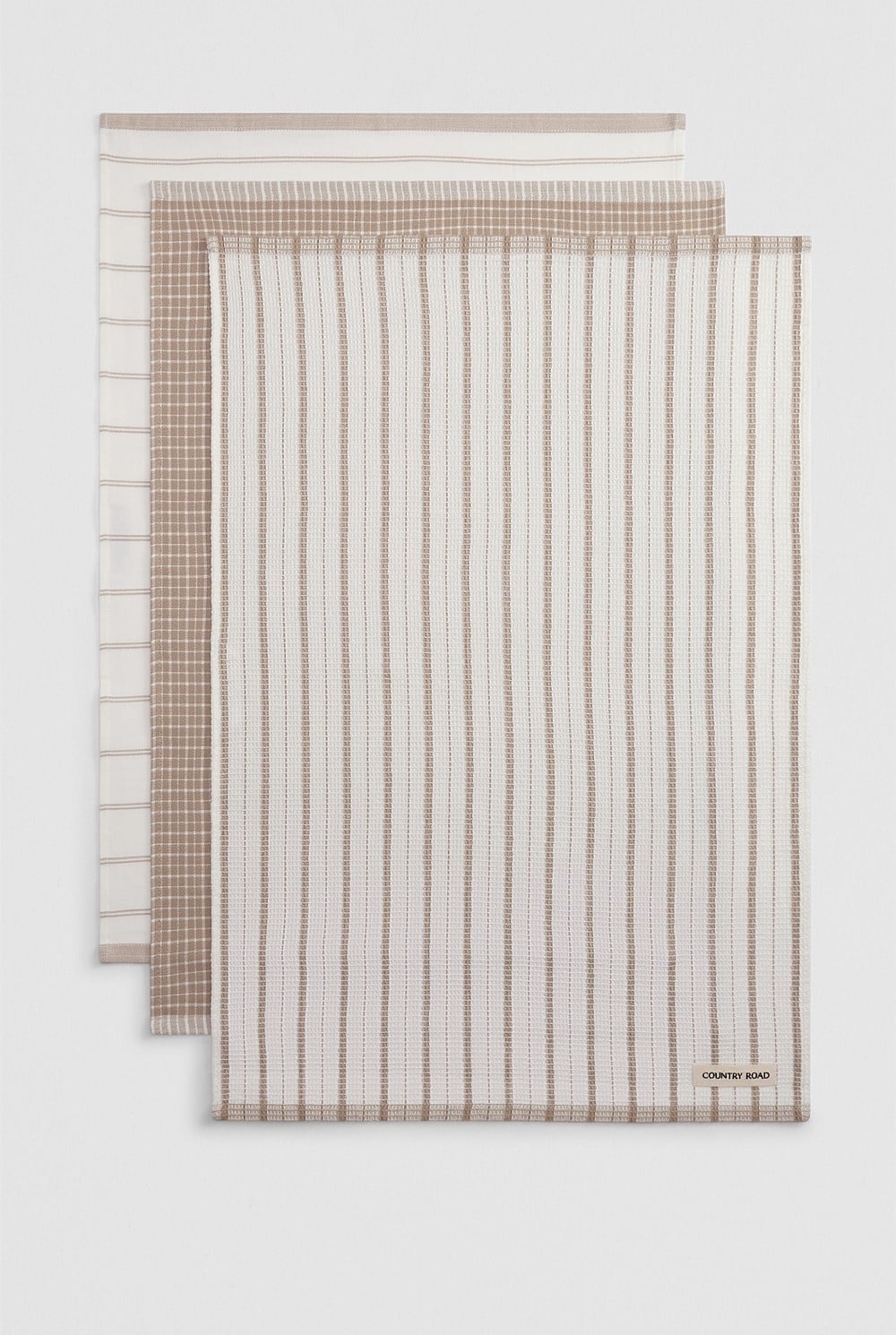LAINE TEA TOWEL 3/PK SAND
