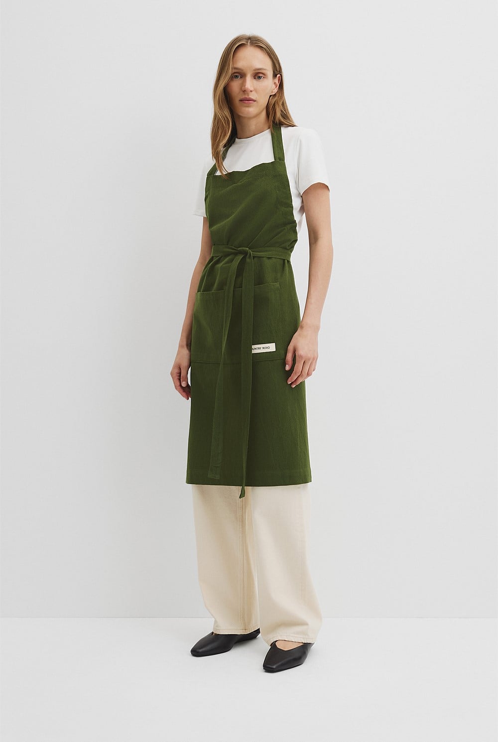 BRUNY APRON:DARK OLIVE