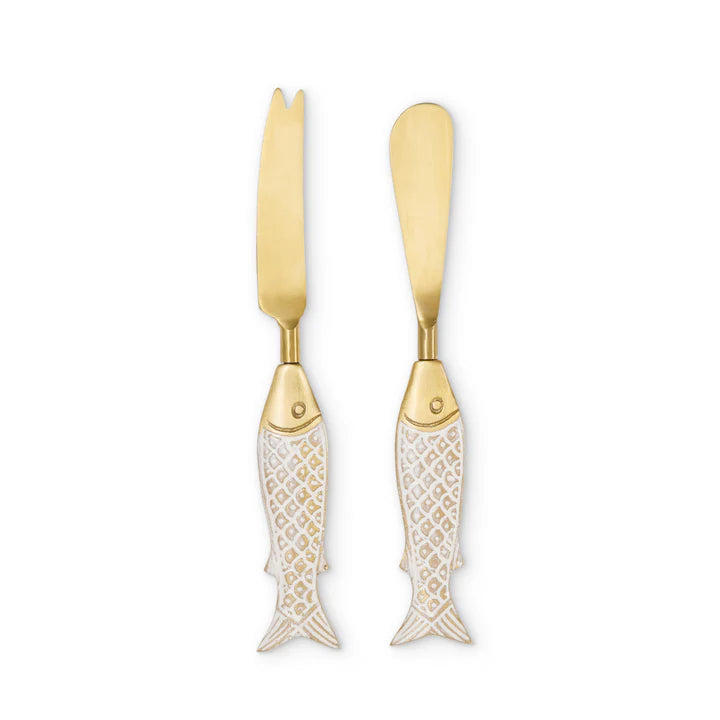 Seychelles Brass Fish Cheese Set
