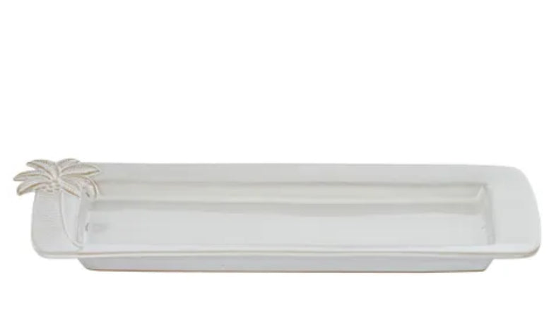Palama Ceramic Tray 35.5x14.5cm White
