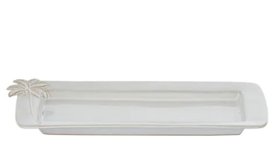 Palama Ceramic Tray 35.5x14.5cm White