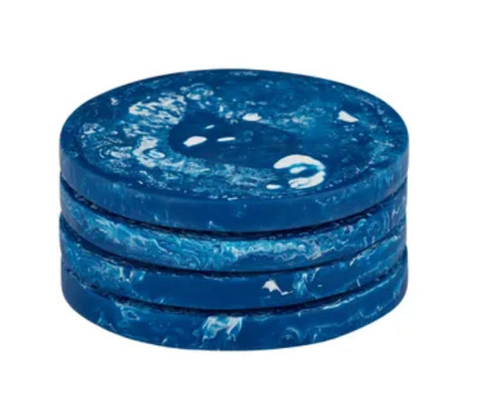 Kip S/4 Resin Coasters 10cm Cobalt