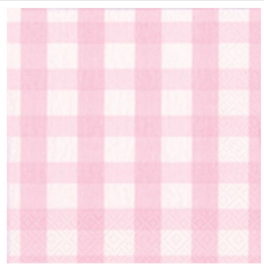 Gingham - Pink Napkins