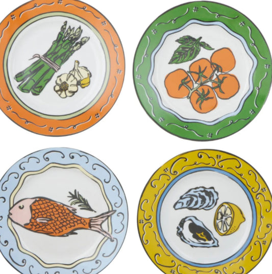 Deli Ceramic plate 20.5x2.5xm Asst