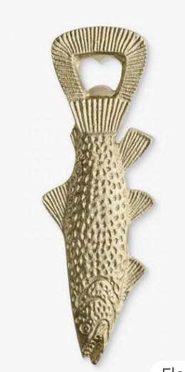 Fish gold bottle opener