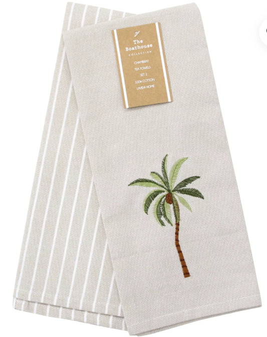 teatowel S/2 Palm Tree