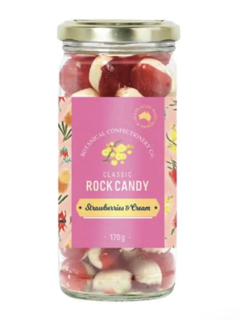 Strawberries & Cream Drops Rock Candy