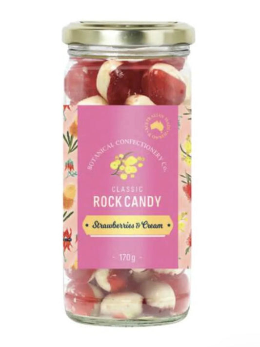 Strawberries & Cream Drops Rock Candy