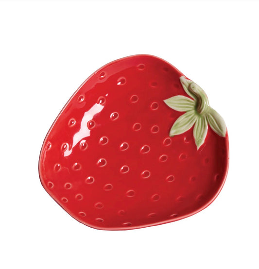 Large Red Strawberry Plate