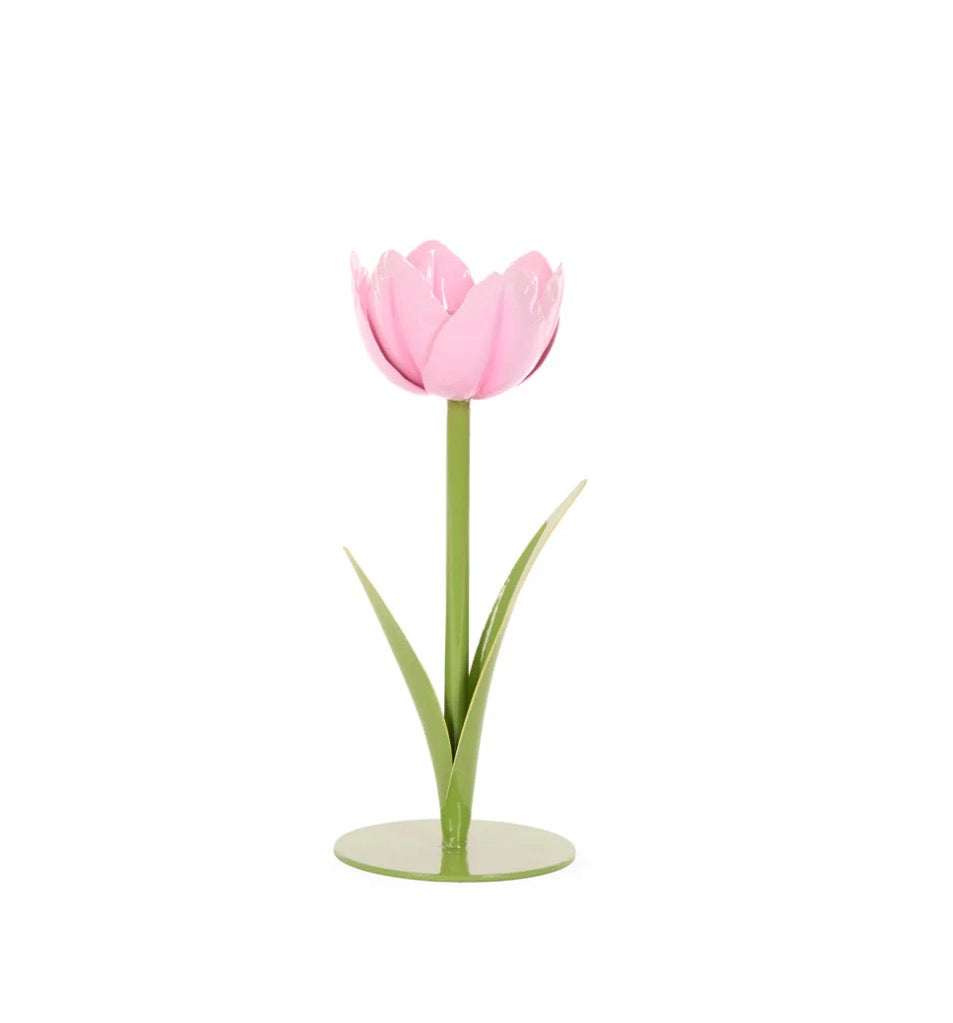 Light Pink Tulip Candle Holder 20cm