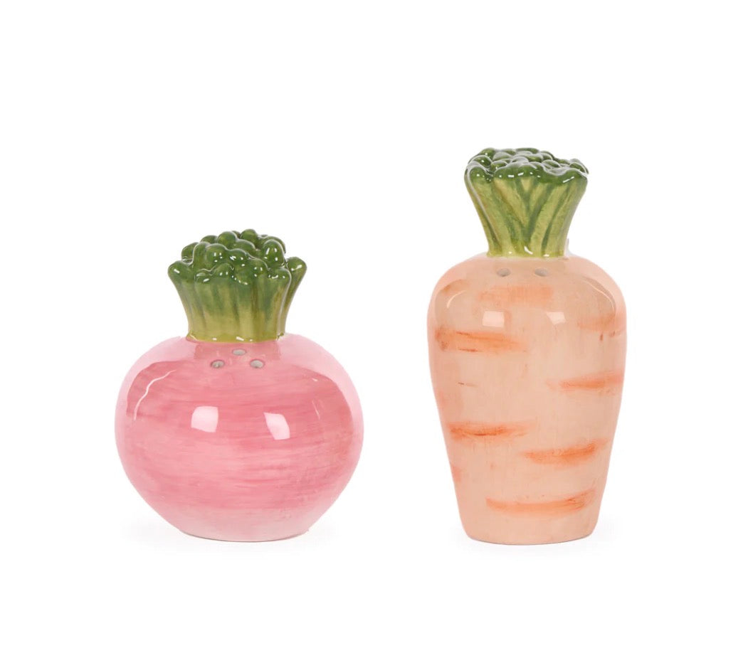 Carrot & Radish Salt & Pepper Shakers