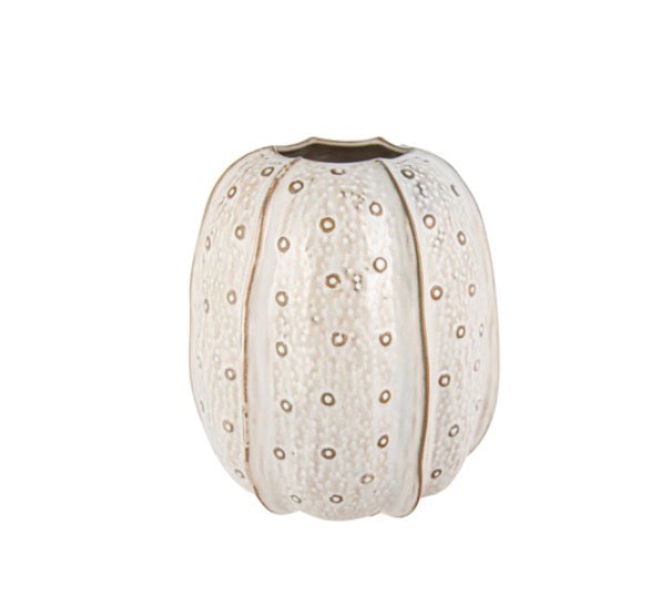 Clovelly Taupe Ceramic Urchin Vase SMALL