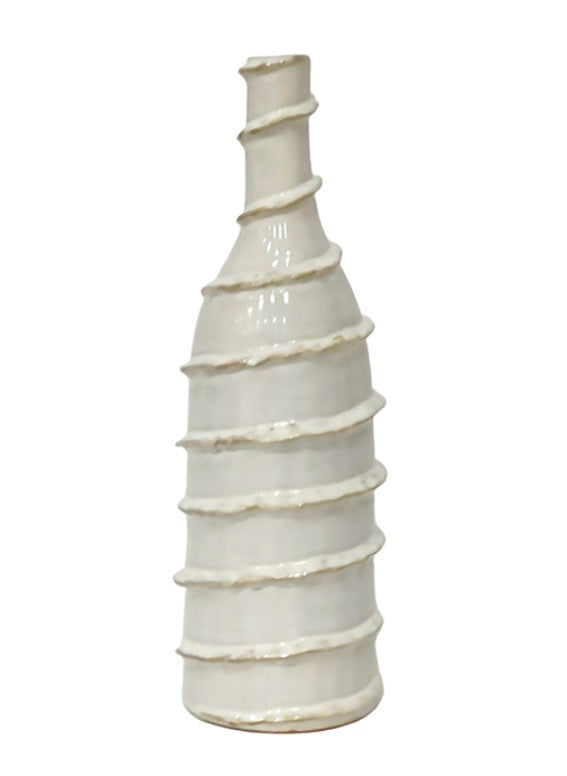 Umber Fawn Ceramic Bottle Vase