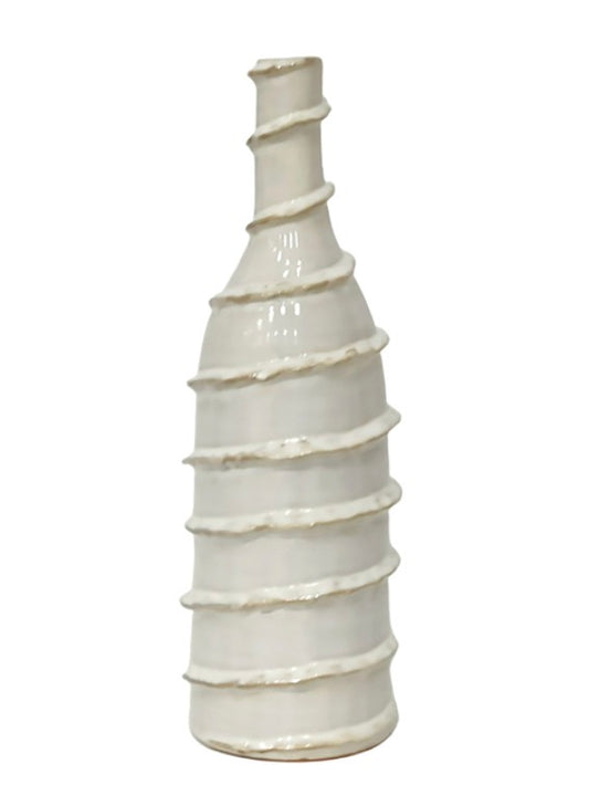 Umber Fawn Ceramic Bottle Vase